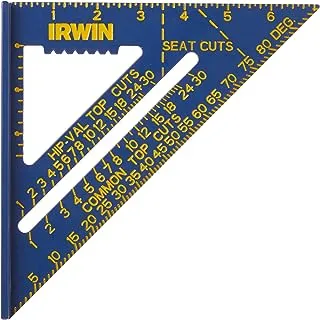 Irwin Tools Rafter Square, Hi-Contrast Aluminum, Blue, 7-Inch (1794463)