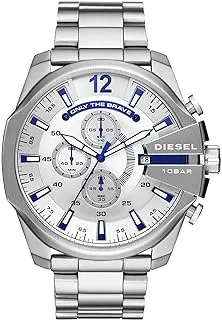 Diesel Men's Mega Chief Chronograph, 59 mm Case Size, Stainless Steel Watch