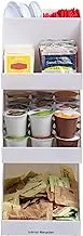 Mind Reader Acrylic 3-Tier Coffee/Tea Condiment Organizer, White