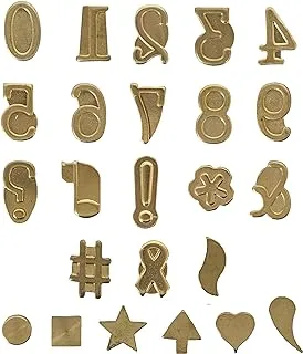 Walnut Hollow HotStamps Numbers & Symbols Set for Branding and Personalization of Wood, Leather, and Other Surfaces