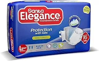 Sanita Elegance Adult Diapers - L Night Jumbo, 16 Pcs