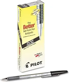 Pilot The Better Ball Point Pen Refillable Ball Point Stick Pens, Fine Point, Black Ink, 12-Pack (35011), 0.7mm