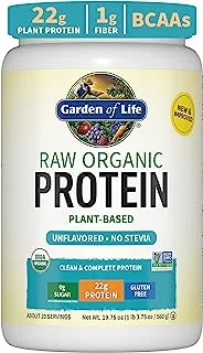 Garden of Life Raw Organic Protein Powder Unflavored - No Stevia 19.75oz (560g)