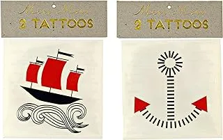 Meri Meri Boat and Anchor Tattoos Sheets 2 Pieces