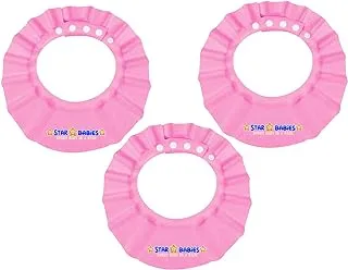 Star Babies Kids Shower Cap, Pack Of 3, Pink , 1