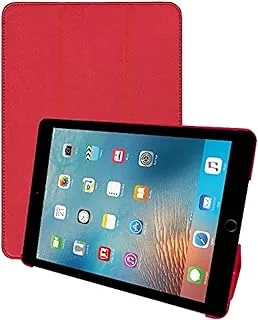 Apple iPad Air 2 9.7 Inch Tri Fold Stand Folio Smart Leather Case Cover - Red