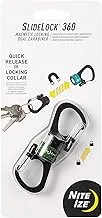 Nite Ize SlideLock 360° Magnetic Locking Dual Carabiner, Twist-to-Lock Collar for Separating Keys,unisex-adult, Olive, One Size