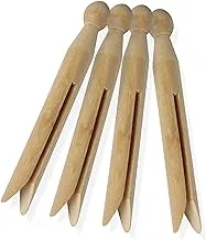 Honey-Can-Do Round Wooden Clothespins, 100 Pack