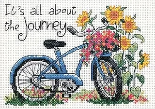 Dimensions 'The Journey' Bicycle Counted Cross Stitch Kit, 14 Count White Aida, 7