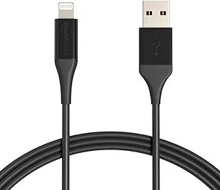 Amazon Basics Lightning To Usb Cable - Advanced Collection, Mfi Certified Apple Iphone Charger, Black, 6-Foot (2M) 2-Pack (Durability Rated 10,000 Bends)