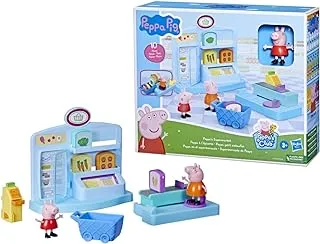 لعبة مرحلة ما قبل المدرسة لعبة Peppa Pig Peppa'S Adventures Peppa'S Supermarket Playset: 2 أرقام ، 8 ملحقات ؛ للأعمار من 3 سنوات فما فوق