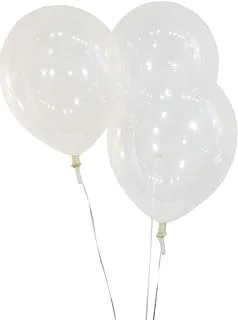 Unique Latex Balloon 10-Pieces, 12-Inch Size, Transparent