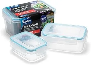 Addis Clip And Close Rectangle Food Storage Box 3 Piece Set