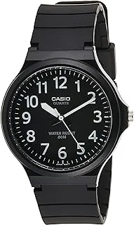 Casio Men's Black Dial Silicone Band Watch - Mw-240-1Bvdf, Analog, Quartz