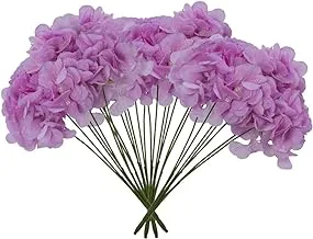 YATAI Artificial Silk Hydrangea Flower Bunch Arrangements Large Fake Floral Bundles Home Wedding Bouquet Table Centerpieces Party Decoration -Purple (4)