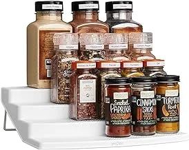 YouCopia Spicesteps 4-Tier Kitchen Cabinet Spice Shelf Organizer ، 24-Bottle ، أبيض