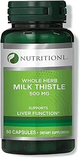 Nutritionl Whole Herb Milk Thistle 500 Mg 60 Capsules