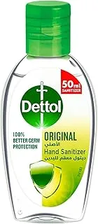 Dettol hand sanitizer original for 100% better germ protection & personal hygiene, 50ml