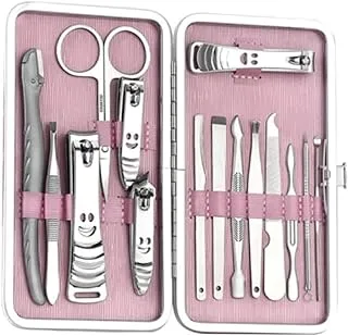 COOLBABY 15-Piece Manicure Pedicure Set Silver