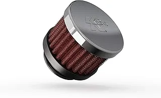 K&N Vent Air Filter/ Breather: High Performance, Premium, Washable, Replacement Engine Filter: Flange Diameter: 1 In, Filter Height: 1.5 In, Flange Length: 0.625 In, Shape: Breather, 62-1370 , Black