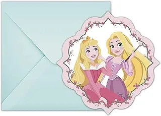 Procos 6 Die-Cut Invitations Princess Dare To Dream Disney