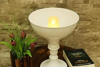 YATAI Large White Metal Candle Holders Tall Metal Candle Stand Table Top Candlestick Tealight Candle Holder LED Candles Holder Pillar Candle Stand Wedding Centerpiece Party Dinner Decor