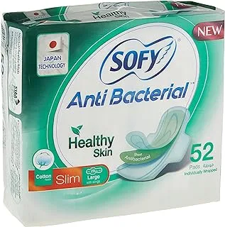 Sofy Slim Anti Bacteria, Large, 29 cm, 52 Pieces