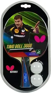 مضرب كرة الطاولة Timo Boll Shakehand Ping Pong - سرعة جيدة وتدور مع تحكم رائع - سلسلة اليابان - يوصى به للاعبي المستوى المبتدئين - معتمد من الاتحاد الدولي لتنس الطاولة