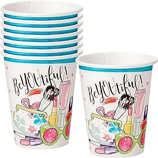 Unique Spa Party Paper Cup 8-Pieces, 266 Ml Capacity