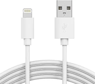 TALK WORKS Fast-Charge Lightning Cable-MFi-Certified for Apple iPhone 14, 14 Pro, 14 Plus, 13, 13 Pro, 12, 11 Pro/Max/Mini/Plus, XR, XS/Max, AirPods - 10ft Long, Heavy-Duty Cord, White