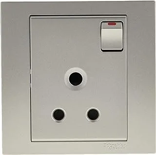 Schneider Electric Vivace, 1 Gang, Socket, 13A 250V, Aluminium Silver, KB15_AS