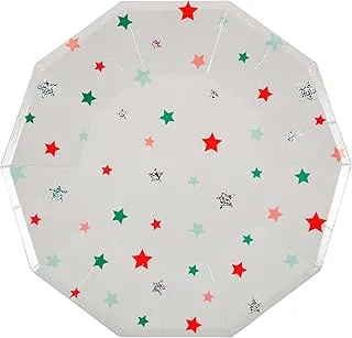 Meri Meri Star Pattern Plates 8 Pieces, Large