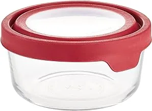 Anchor Hocking Food Storage Container, Red, 9184-6