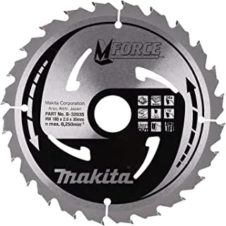 Makita A-89654 M-Force Cutting Saw Blade, 185 Mm Diameter X 24 Teeth Size