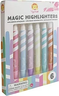 Tiger Tribe Set Of 6 Magic Highlighters Art Craft Markers Secret Trick Double-Ended For Kids 3+ Years