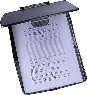 Officemate Super Storage Supply Clipboard Case, Black Clipboard (83393)