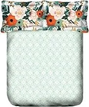 Portico Vienna Flat Queen Bedsheet Set, Printed, Multi-Colour, 224X254Cm, 8046701