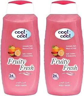 جل استحمام Cool & Cool Fruity Fresh ، عبوة من قطعتين (2 × 500 مل) ، متنوع