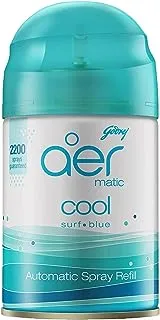 Godrej aer Matic Automatic Air Freshener Refill Cool Surf Blue 225 ml, Aer-11, 225 ml (Pack Of 1)