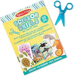 Melissa & Doug Sea Life Scissor Skills Activity Pad With Child-Safe Scissors Â€“ 20 Pages