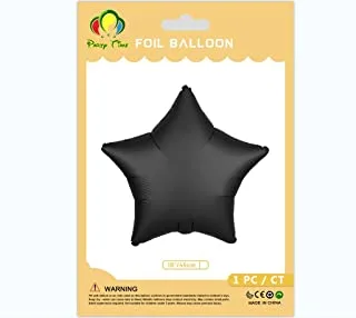 PARTY TIME - 1 Piece Star Shape Matte Black Foil Balloons 18 Inches Star Shape Mylar Helium Balloons Foil Balloons for Wedding Birthday Party Decorations