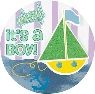 Unique It'S A Boy Sailboat Deluxe Button