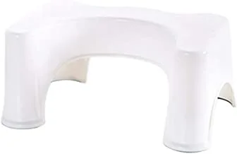 ECVV Showay Squatting Toilet Stool, Non Slip Squatty Potty Bathroom Step White