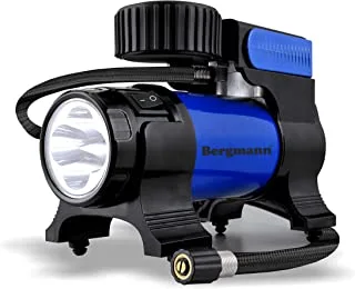 Bergmann Typhoon Heavy Duty Metal Car Tyre Inflator (Blue)