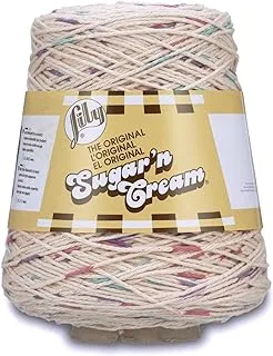 Lily Sugar'N Cream خيوط قطنية مخروطية ، 14 أونصة ، مطبوعات نباتية ، 1 مخروط