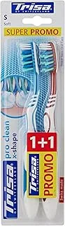 Trisa Toothbrush Extra Pro Clean Soft 2pc Assorted Colours