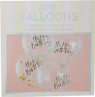 Gingerray Happy Birthday Confetti Balloons, One Size