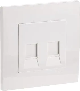 Schneider Electric Vivace, 2 Gang, Data Socket with Shutter, White, KB32RJK