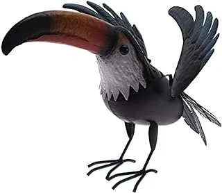 Dubai Garden Centre Ki Lifelike Hand Crafted Metal Toucan Garden Ornament