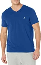 Nautica mens Short Sleeve Solid Slim Fit V-neck T-shirt T-Shirt